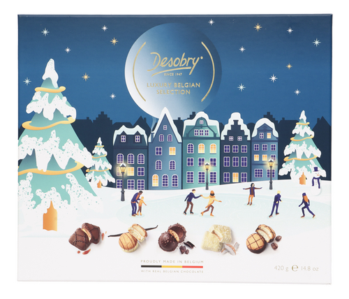 DESOBRY biscuits scène d'hiver box
