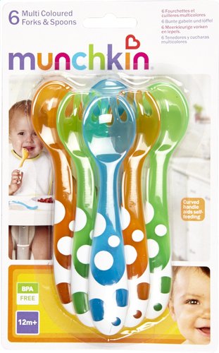 Munchkin Meerkleurige vork+lepel