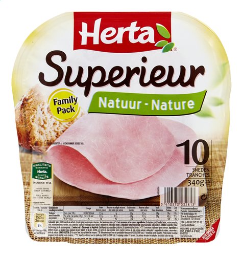 HERTA Superieur ham natuur sn. 340g