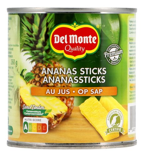 DEL MONTE ananas sticks sap blik