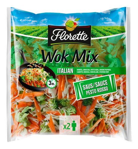 FLORETTE wok italien pesto rosso