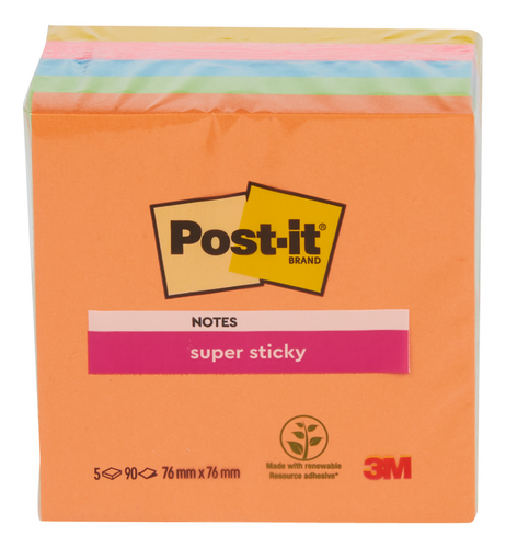 POST-IT Sup. sticky notes 76x76mm 5x90