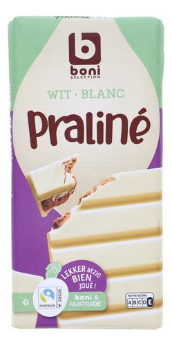 BONI Fairtrade blanc praliné