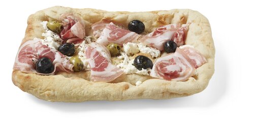 Pinsa Panchetta Olives