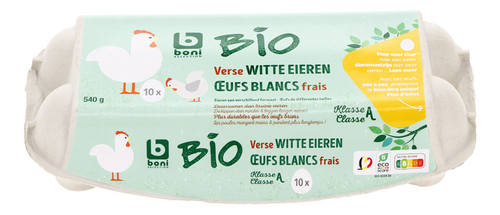BONI BIO Verse witte eieren
