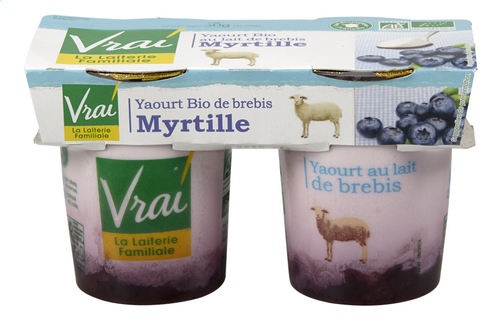 VRAI yaourt brebis myrtille Bio