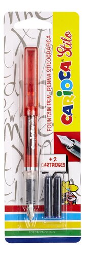 CARIOCA stylo plume + 2 cart.d'encre