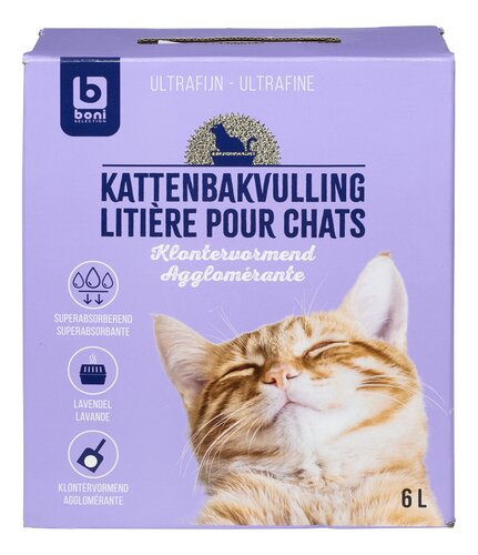 BONI litière chat lavande boîte