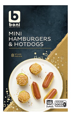 BONI Mini hamburgers/hotdogs 2x4st