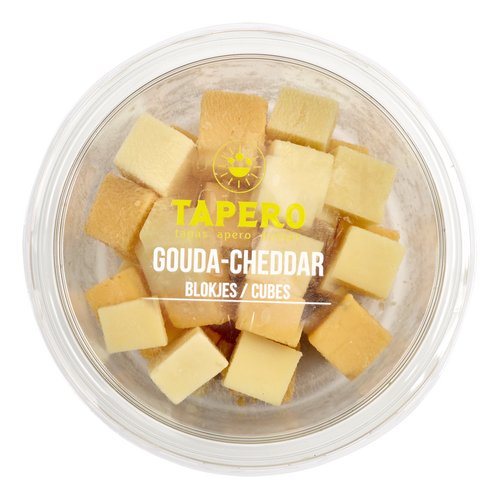 Tapero Mix gouda/cheddarblokjes 150g