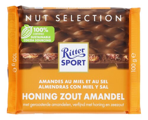 RITTER SPORT Amandes Miel Sel
