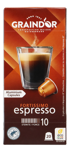 GRAINDOR caps Espresso Forti.10 RFA