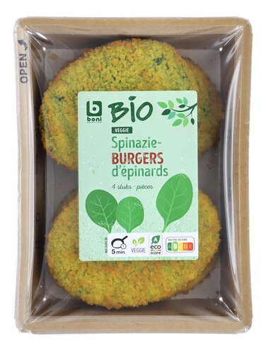 BONI PLAN'T burger épinards Bio