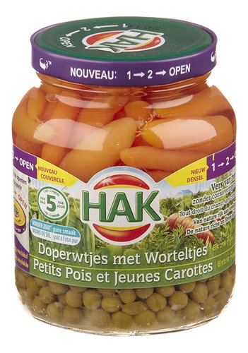 HAK pet.pois carottes extra fins