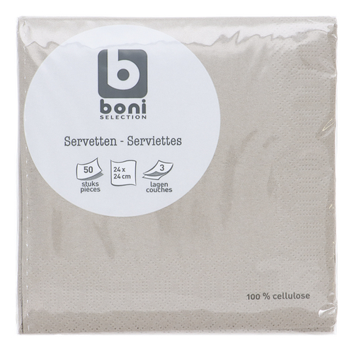BONI Serviette Grège 24cm
