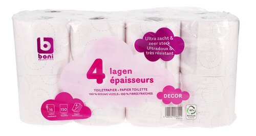 BONI papier toilette Décor 4é 150f