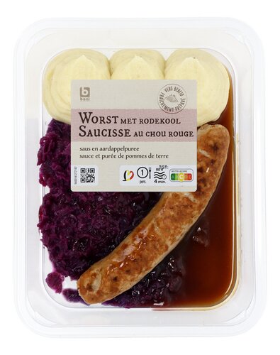 BONI saucisse chou rouge purée