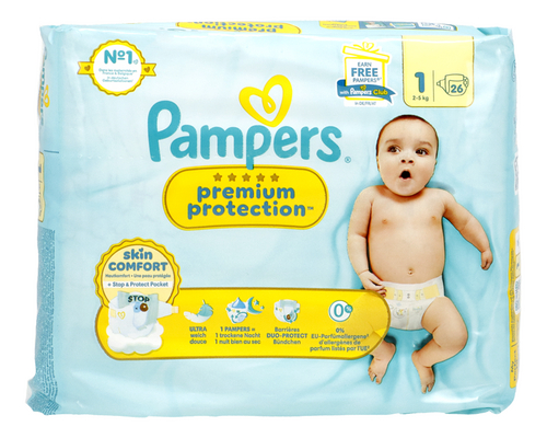 PAMPERS luiers prem.prot m1 2-5 kg