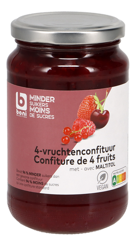 BONI 4vruchten confituur Maltitol