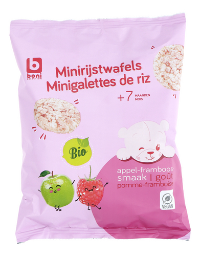 BONI BIO Galettes riz Pomm.Framboise
