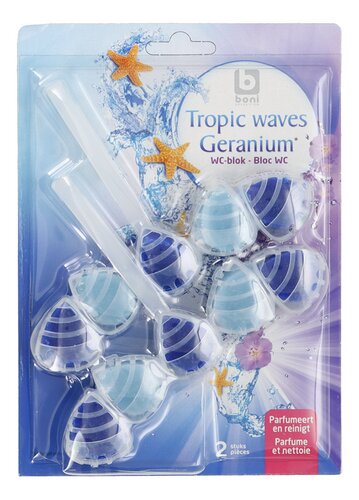 BONI bloc wc Tropic Waves&Geranium