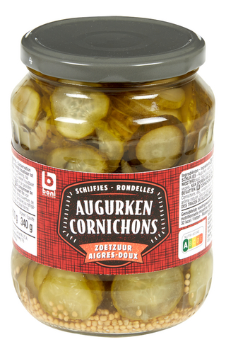 BONI cornichons rondel. aigre-doux