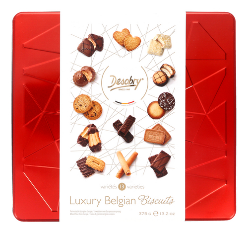 DESOBRY Koekjesdoos Red Star Tin