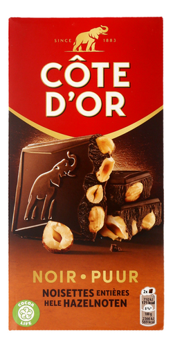 CÔTE D'OR Bloc noir noisettes