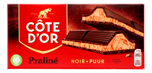 CÔTE D'OR tablette praliné noir