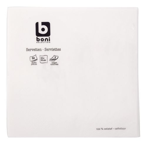 BONI serviette blanc 33cm
