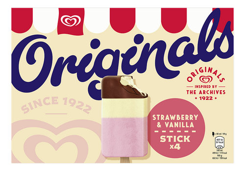 OLA Ijs Originals Strawb.Vanilla