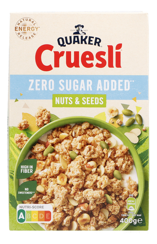 QUAKER CRUESLI Zero sugar Nut&seeds