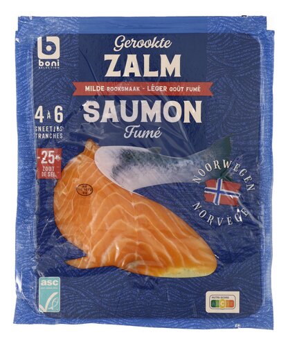 BONI saumon fumé - 25 % de sel ASC