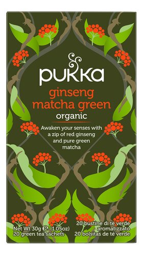 PUKKA thé Ginseng matcha green Bio