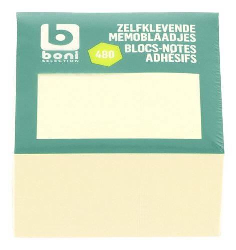 BONI Blocn. adhésives jaune 480 p