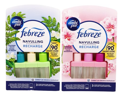 FEBREZE 3vol.recharge rosée/fleur
