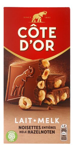 CÔTE D'OR Bloc lait noisettes