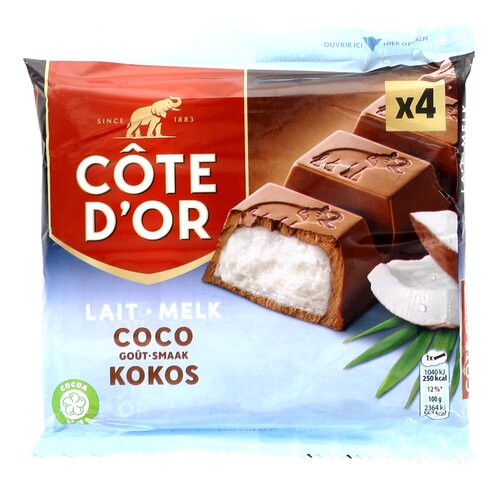 CÔTE D'OR chocolat lait noix coco