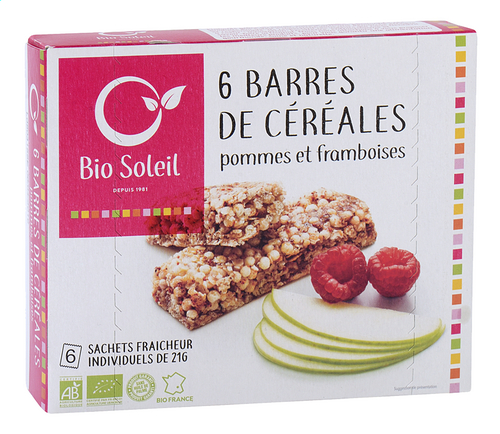 BIOSOLEIL barre fr. pomme-framboise