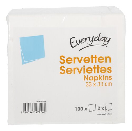 EVERYDAY serviette blanche 33x33cm
