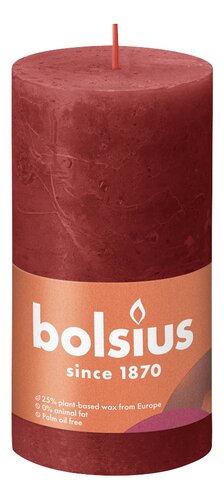BOLSIUS Rustique Shine rouge 130/68