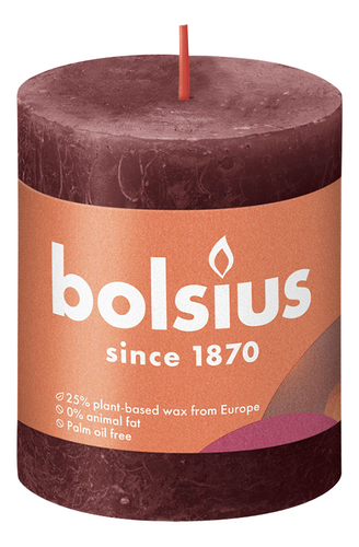 BOLSIUS rustique Shine bordeaux 80/68