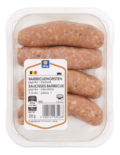 OKAY BBQ saucisse prep.porc