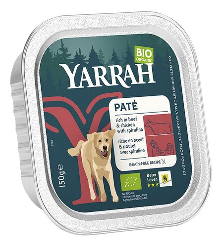 YARRAH Dog Adult paté boeuf bio sg