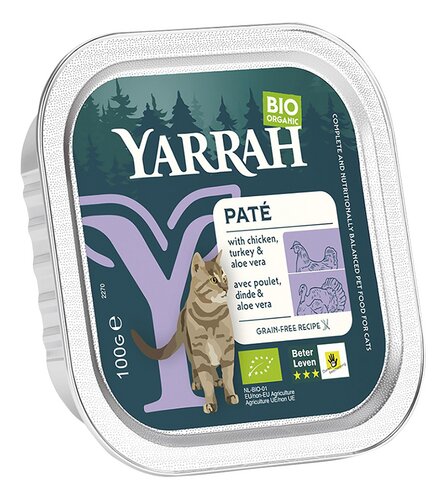 YARRAH Cat paté poulet-dinde bio sg