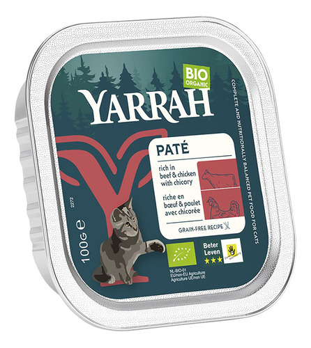 YARRAH Chat paté boeuf &poulet Bio