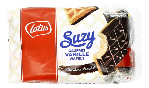 Lotus Suzy vanille wafels choclade 8st