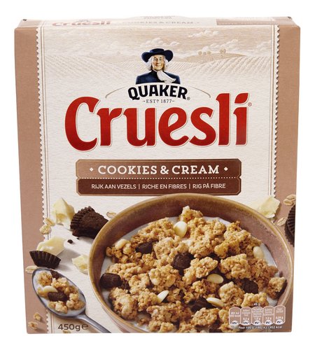 QUAKER CRUESLI Cookies & Cream
