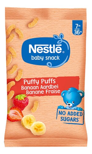 NESTLÉ Puffy Puffs Aardbei Banaan+7m