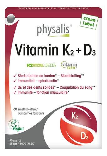 PHYSALIS Vitamines K2 + D3
